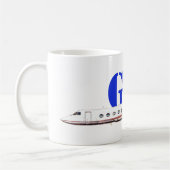 Luxuriöse Gulfstream IV Private Jet Kaffeetasse (Links)