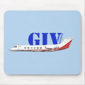 Luxuriöse Gulfstream IV Private Jet Mousepad (Vorne)