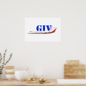 Luxuriöse Gulfstream IV Private Jet Poster (Küche)