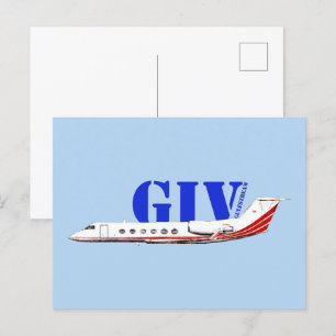 Luxuriöse Gulfstream IV Private Jet Postkarte