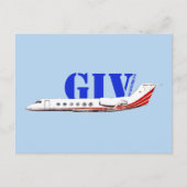 Luxuriöse Gulfstream IV Private Jet Postkarte (Vorderseite)