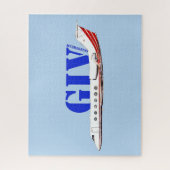Luxuriöse Gulfstream IV Private Jet Puzzle (Vertikal)