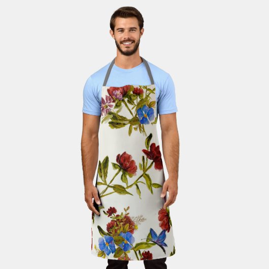 Luxuriöse Handgemälde Florals Schürze für sie (Getragen)