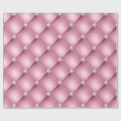 Luxuriöse hellrosa Diamant gepolstertes Muster Geschenkpapier (Flach)