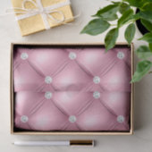 Luxuriöse hellrosa Diamant gepolstertes Muster Seidenpapier (Geschenk)