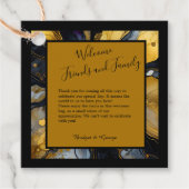 Luxuriöse Hochzeit aus schwarzem Gold Geschenkanhänger (Vorderseite)