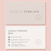 Luxuriöse Hochzeit Florist Blush Pink Minimalistis Visitenkarte