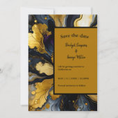 Luxuriöse Hochzeit in schwarzem Gold die Dattelkar (Vorderseite)