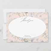 Luxuriöse Hochzeit mit tropischem Blattwerk Danke (Vorderseite)
