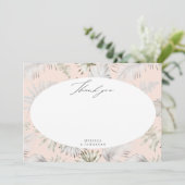 Luxuriöse Hochzeit mit tropischem Blattwerk Danke (Stehend Vorderseite)