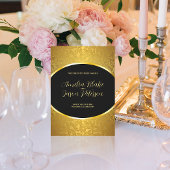 Luxuriöse Hochzeit von vergoldeten Blätter Einladung