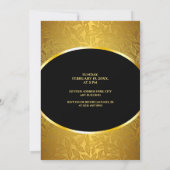 Luxuriöse Hochzeit von vergoldeten Blätter Einladung (Rückseite)