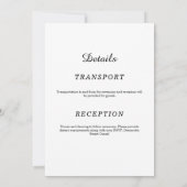 Luxuriöse Hochzeitseinladung, elegante Minimalisti Einladung (Rückseite)