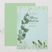 “Luxuriöse Hochzeitseinladungsvorlage” Einladung (Vorne/Hinten)