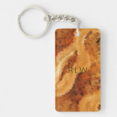 Luxuriöse Holzoptik-Faux-Burel Schlüsselanhänger (Vorderseite)