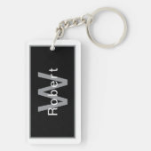 Luxuriöse Holzoptik-Faux-Walnuss  Schlüsselanhänger (Rückseite)