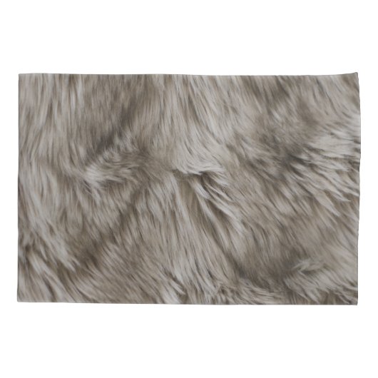 Luxuriöse Imitate Fur Print Beige Tan Mink Tierhaa Kissenbezug (Rückseite)