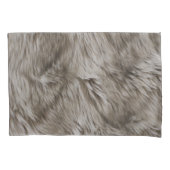 Luxuriöse Imitate Fur Print Beige Tan Mink Tierhaa Kissenbezug (Vorderseite)