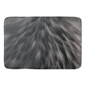 Luxuriöse Imitate Fur Print Black Gray Mink Tierha Badematte (Vorderseite)
