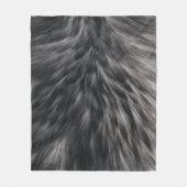 Luxuriöse Imitate Fur Print Black Gray Mink Tierha Fleecedecke (Vorderseite)