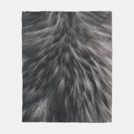 Luxuriöse Imitate Fur Print Black Gray Mink Tierha Fleecedecke