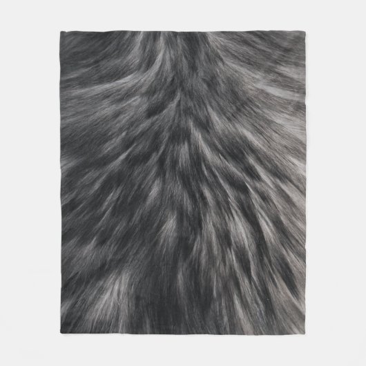 Luxuriöse Imitate Fur Print Black Gray Mink Tierha Fleecedecke (Vorderseite)