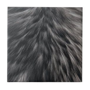 Luxuriöse Imitate Fur Print Black Gray Mink Tierha Fliese