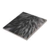 Luxuriöse Imitate Fur Print Black Gray Mink Tierha Fliese (Seite)