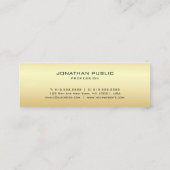 Luxuriöse Imitate Gold Elegante Berufliche Vorlage Mini Visitenkarte (Rückseite)