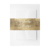 Luxuriöse Imitate Goldblatthochzeit Einladungsbanderole (Vorderseite Beispiel)