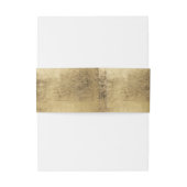 Luxuriöse Imitate Goldblatthochzeit Einladungsbanderole (Rückseitenbeispiel)