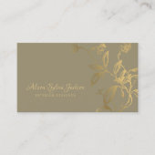 Luxuriöse Imitate Goldfolie dunkelgrüne Innenarchi Visitenkarte (Vorderseite)