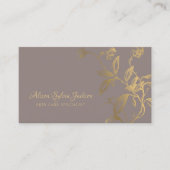 Luxuriöse Imitate Goldfolie staubige lila Schönhei Visitenkarte (Vorderseite)