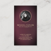 Luxuriöse Imitate Gradient Violet und Burgund 2 Fo Visitenkarte (Rückseite)