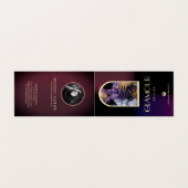 Luxuriöse Imitate Gradient Violet und Burgund 2 Fo Visitenkarten (Außenseite Aufgefaltet)