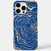 luxuriöse Imitate kühlem Gelbgoldring in königsbla Case-Mate iPhone Hülle (Rückseite)