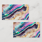 Luxuriöse Imitate Marble Agate Gold Farbiger Regen Visitenkarte (Vorne/Hinten)