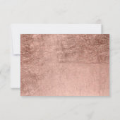 Luxuriöse Imitate Rose Blattgold meine Blume Mädch Einladung (Rückseite)