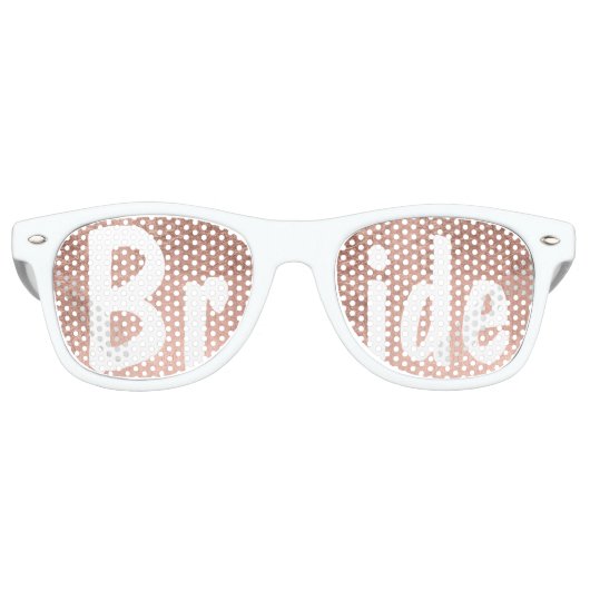 Luxuriöse Imitate Rose Goldblatt Hochzeit Braut Sonnenbrille (Vorderseite)