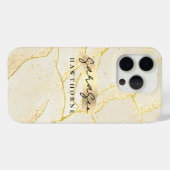 Luxuriöse Imitats Gold Foil Monogram Pinselstriche Case-Mate iPhone Hülle (Rückseite (Horizontal))