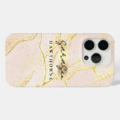 Luxuriöse Imitats Gold Foil Monogram Pinselstriche Case-Mate iPhone Hülle (Rückseite (Horizontal))