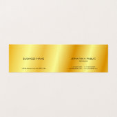 Luxuriöse Imitats Gold Metallic Look Moderne Vorla Visitenkarten (Innenseite Aufgefaltet)