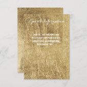 Luxuriöse Imitats Goldblatt Hochzeitstag Gästebuch Begleitkarte (Vorne/Hinten)