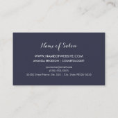 Luxuriöse IMITATS Silver Woman Makeup Artist Red S Visitenkarte (Rückseite)