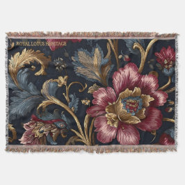 Luxuriöse indische Blumen‑Decke Vintage Royal Decke