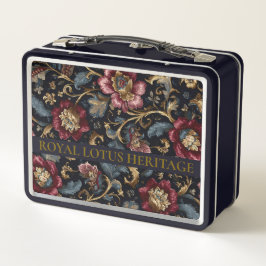 Luxuriöse indische Blumen-Metall-Lunchbox Vintage Metall Brotdose