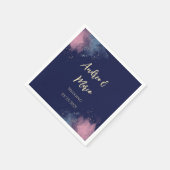 Luxuriöse, individuell anpassbare Wasserfarbenstra Serviette (Ecke)
