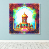 Luxuriöse islamische Moschee Leinwanddruck (Insitu (Holzboden))