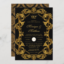 Luxuriöse Jugendstil Black Gold Royal Wedding