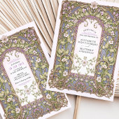 Luxuriöse Jugendstil-Hochzeit Einladung